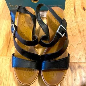 B.O.C. Black Schirra Wedge Sandals
